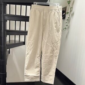 Uniqlo Cream Corduroy Pants Relaxed Fit